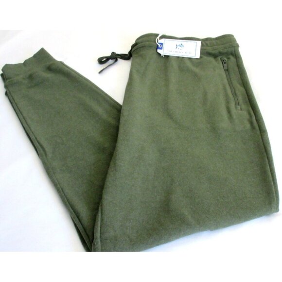 Southern Tide Men's Backrush Heather Hunter Green Fleece Jogger Pants NWT - Picture 1 of 5